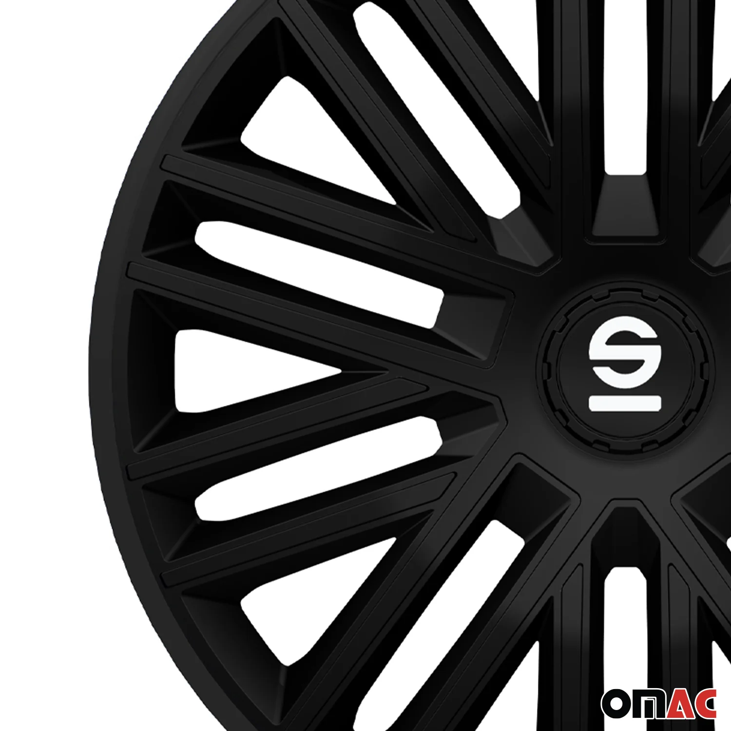 Radkappen Radzierblenden Sparco Bergamo 16" Zoll Auto Abdeckung Set Schwarz 4x - Image 7