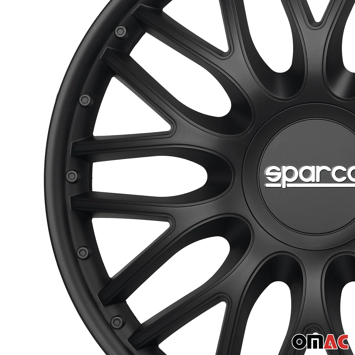 Radkappen Radzierblenden Sparco Roma 15" Zoll Auto Abdeckung Set Schwarz 4x - Image 7