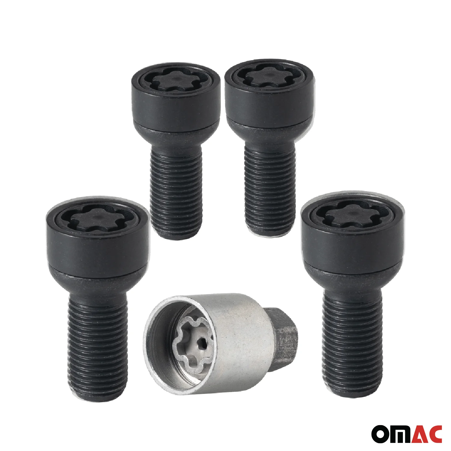 Radschloss Radschrauben Satz für Skoda Enyaq ab 2020 Schwarz 4tlg M14X1.5 - Image 9