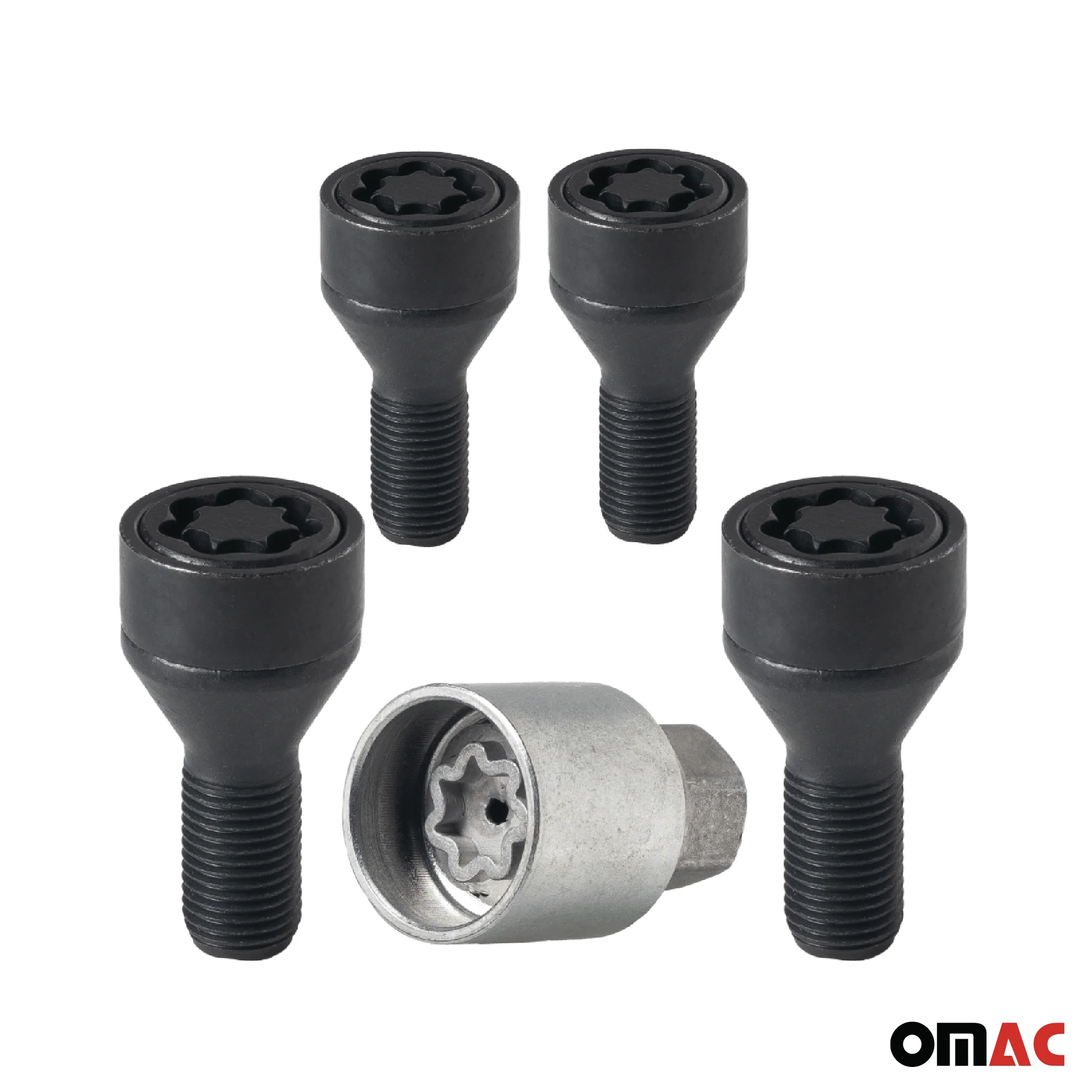 Radschloss Satz für Alfa Romeo 159 / Brera 2005-2011 Schwarz 4tlg M14X1.5 - Image 9