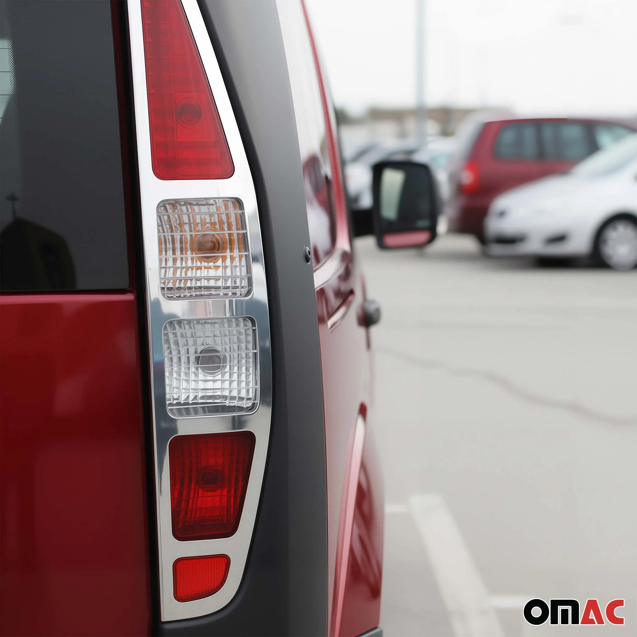 Rücklicht Leisten Heckleuchte für Fiat Doblo 2000-2006 Edelstahl Chrom 2tlg - Image 3