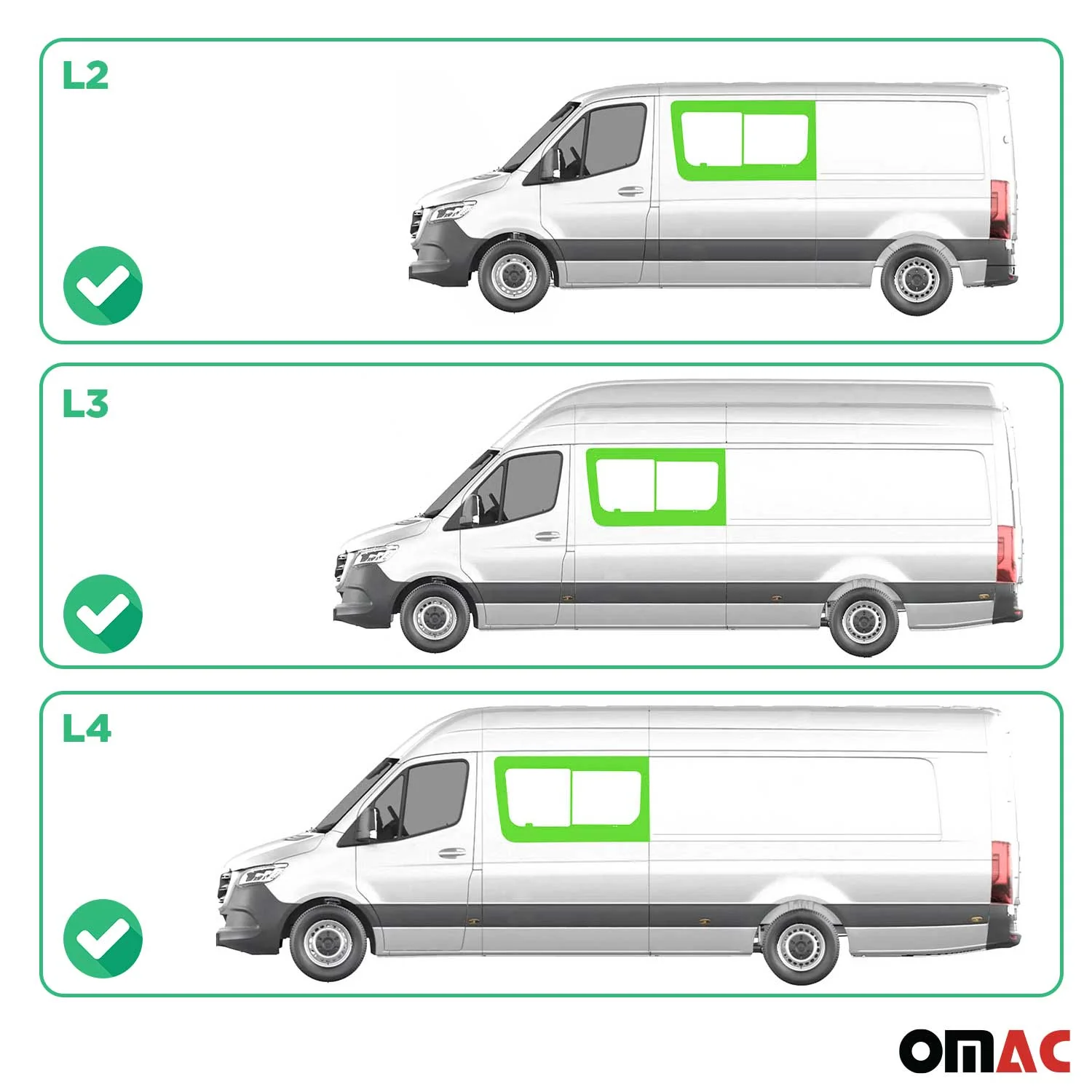 Schiebefenster Sicherheitsglas für VW Crafter 2006-2017 Links Vorne L2 L3 L4 - Image 3