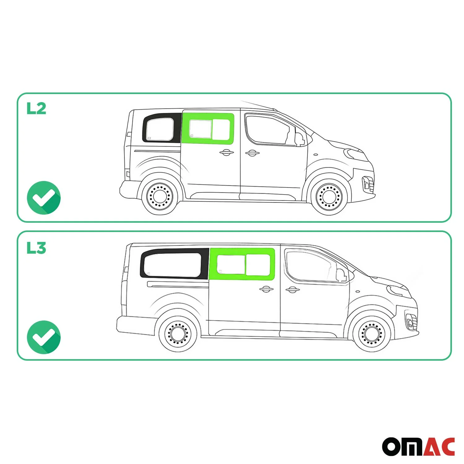 Schiebefenster Seitenfenster für Fiat Scudo 2022-2026 Schwarz Rechts L2 L3 - Image 3