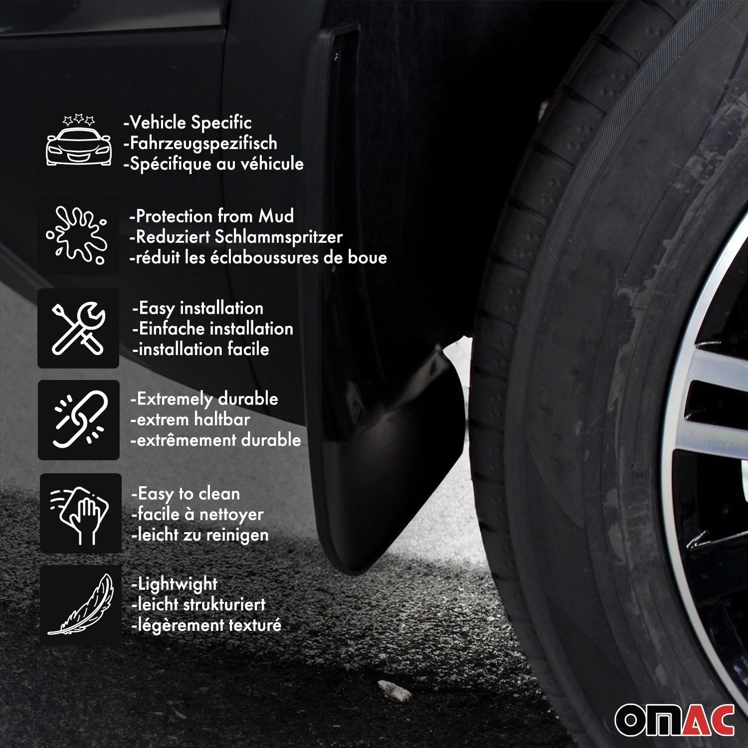 Schmutzfänger Kotflügel für Kia Sportage 2010-2015 Kunststoff Schwarz 4tlg - Image 3