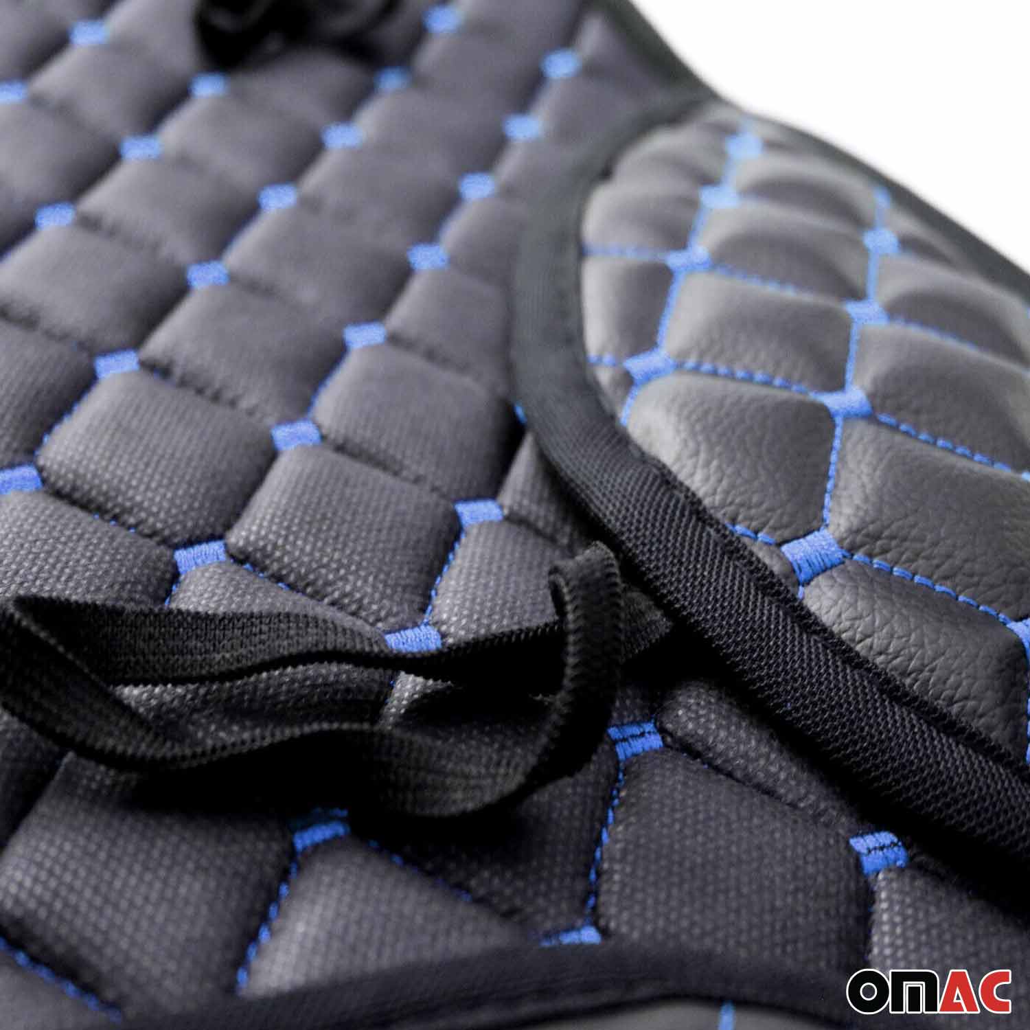 Schonbezug Sitzauflage Autositzschutz für VW Multivan T7 PU-Leder Schwarz Blau - Image 6