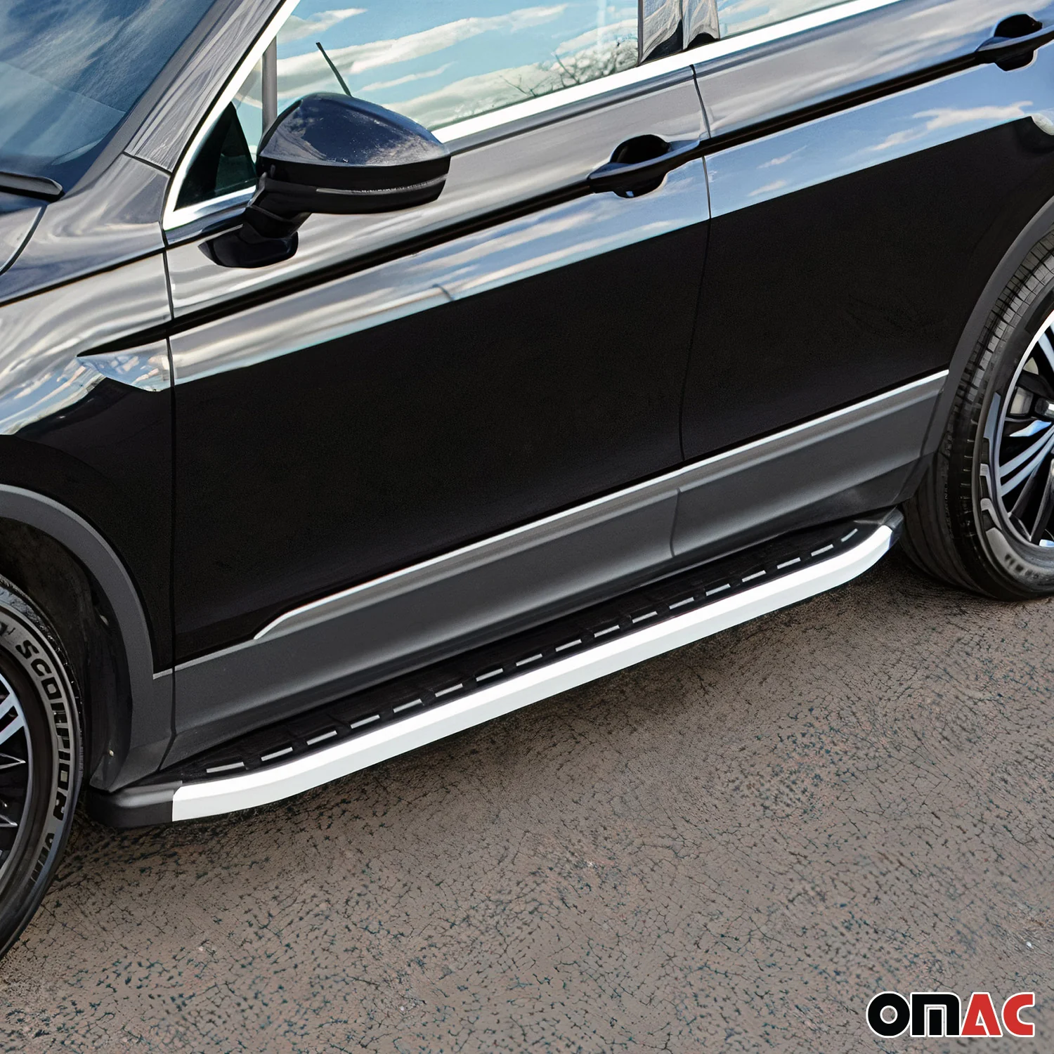 Schweller Seitenbretter Trittbretter für Ssangyong Kyron 2005-2014 Alu Schwarz - Image 9