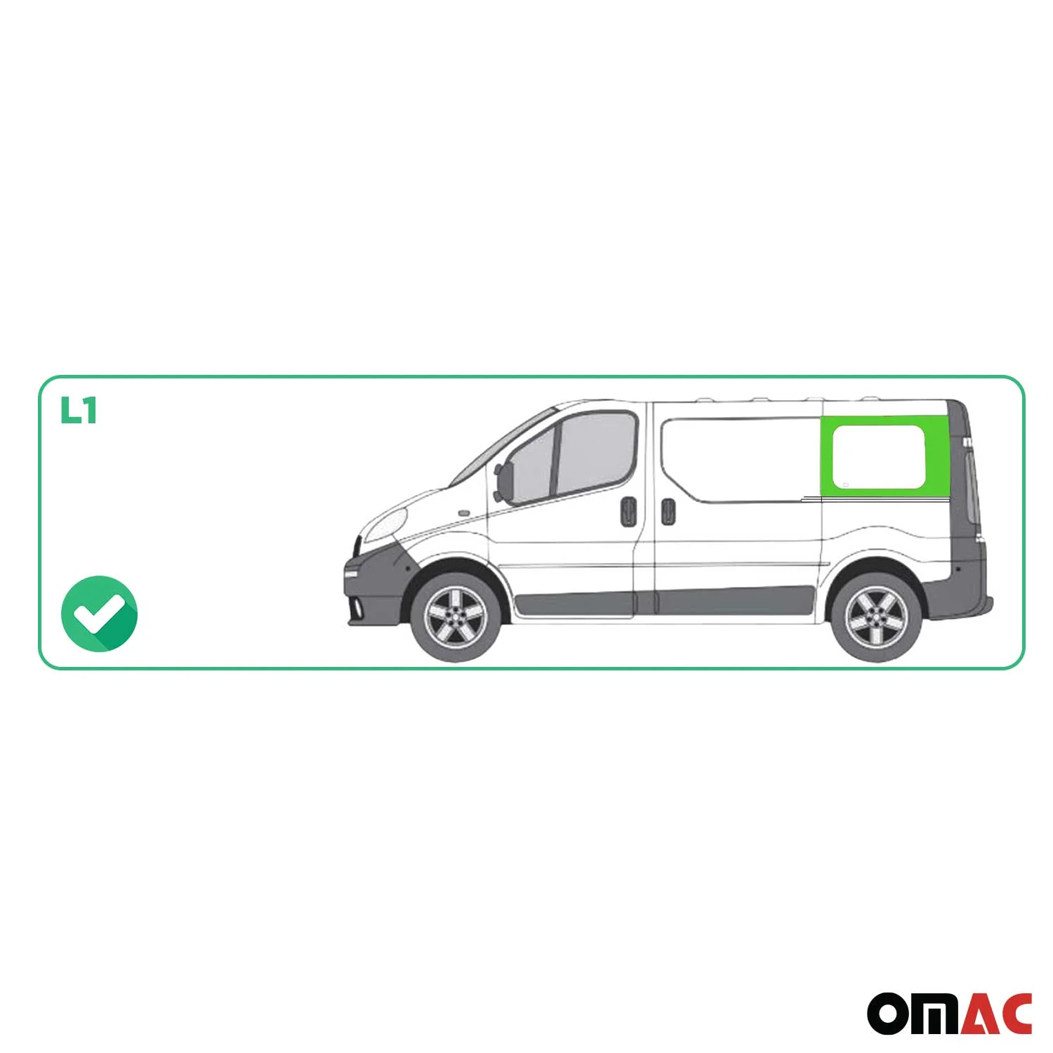 Seitenfenster Auto Fenster für Opel Vivaro A 2001-2014 Schiebetür Rechts L1 - Image 3