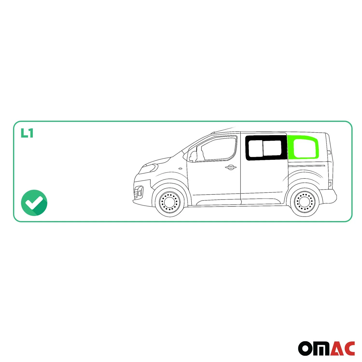 Seitenfenster Sicherheitsglas für Opel Vivaro C 2019-26 Auto Schiebetür Links L1 - Image 3