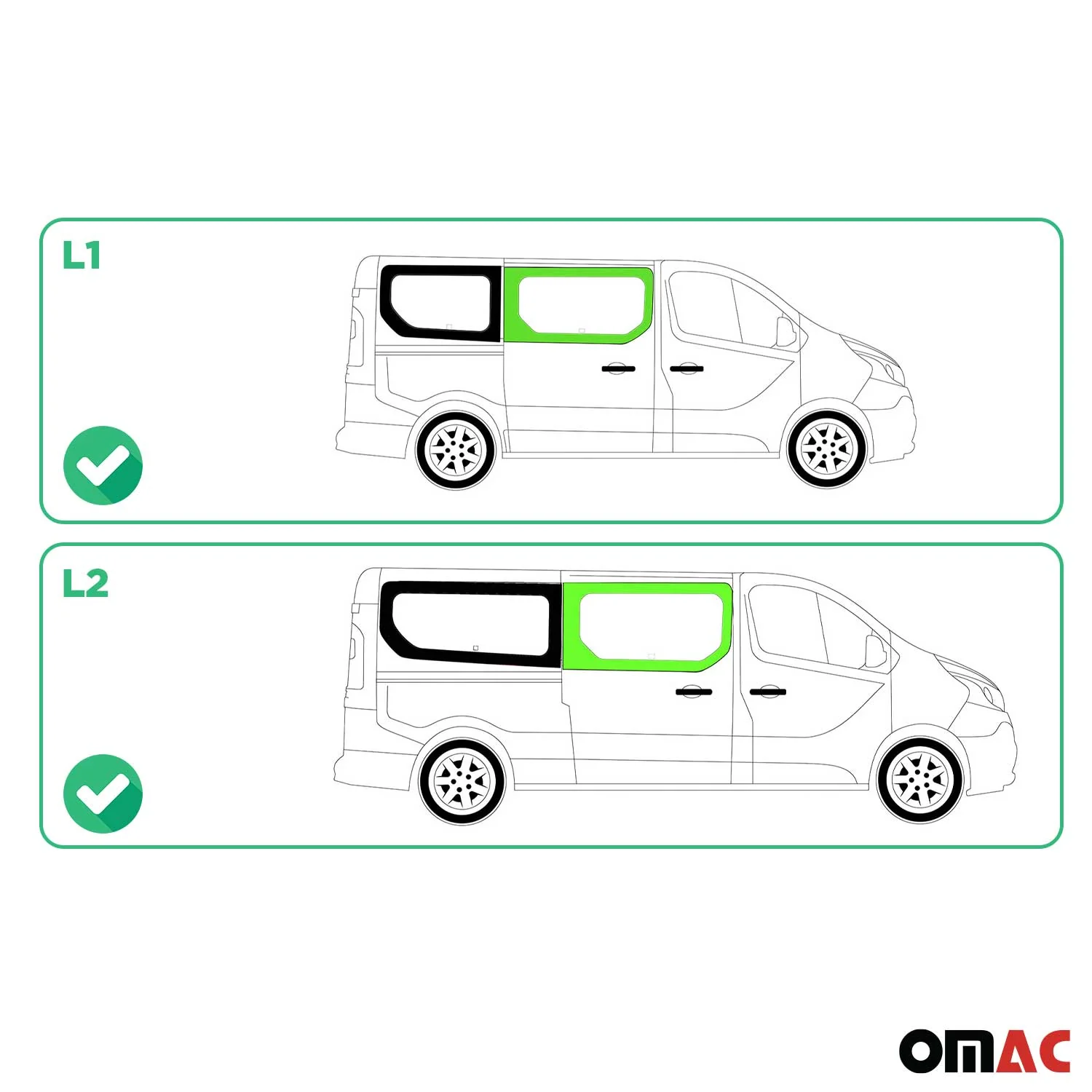 Seitenfenster Auto für Renault Trafic 2014-2024 Schiebetür Rechts L1 L2 - Image 3