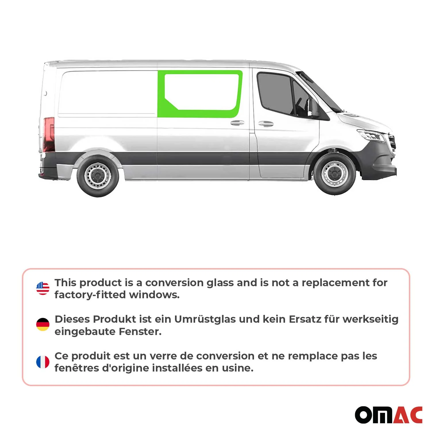 Seitenfenster für Mercedes Sprinter W906 2006-2018 Rechts Vorne Fenster L2 L3 L4 - Image 2