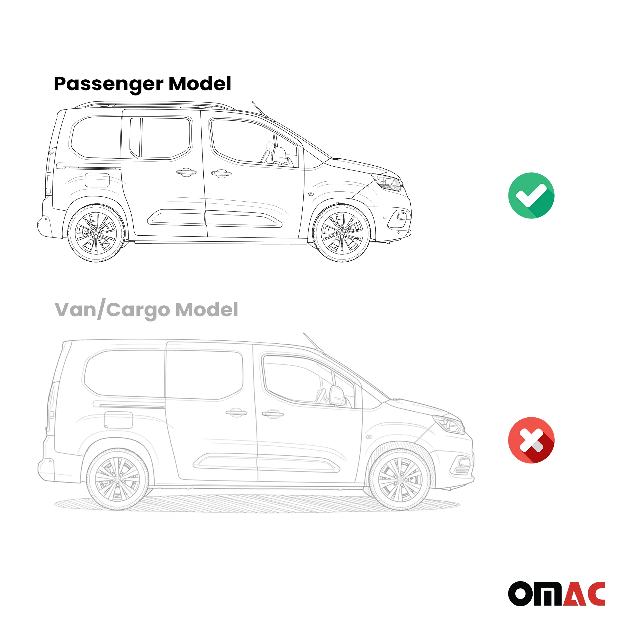 Seitenschweller Trittbretter für Toyota Proace City L1 2019-26 Kombi Alu Schwarz - Image 4