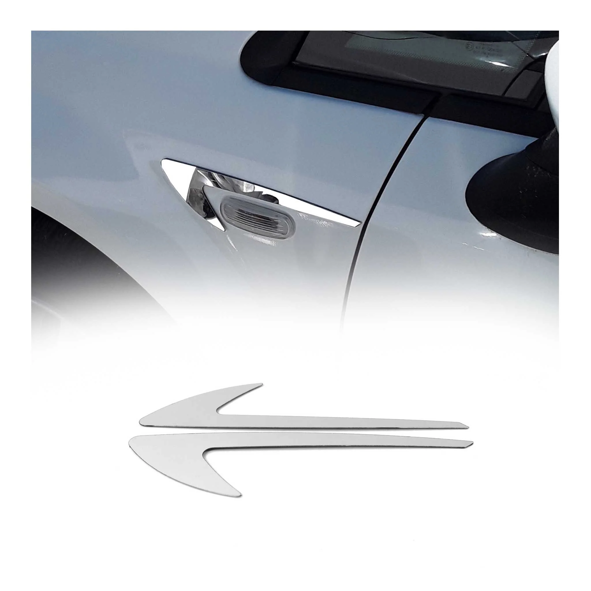Seitendekor Autodecor für Togg T10X T10F 2023-2026 Edelstahl Chromdecor 2tlg