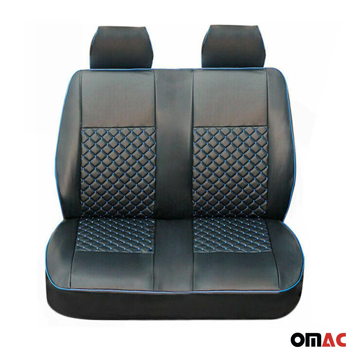 Sitzbezüge Schonbezüge für Ford Custom 2013-2022 Kunstleder Schwarz Blau 2+1 - Image 8