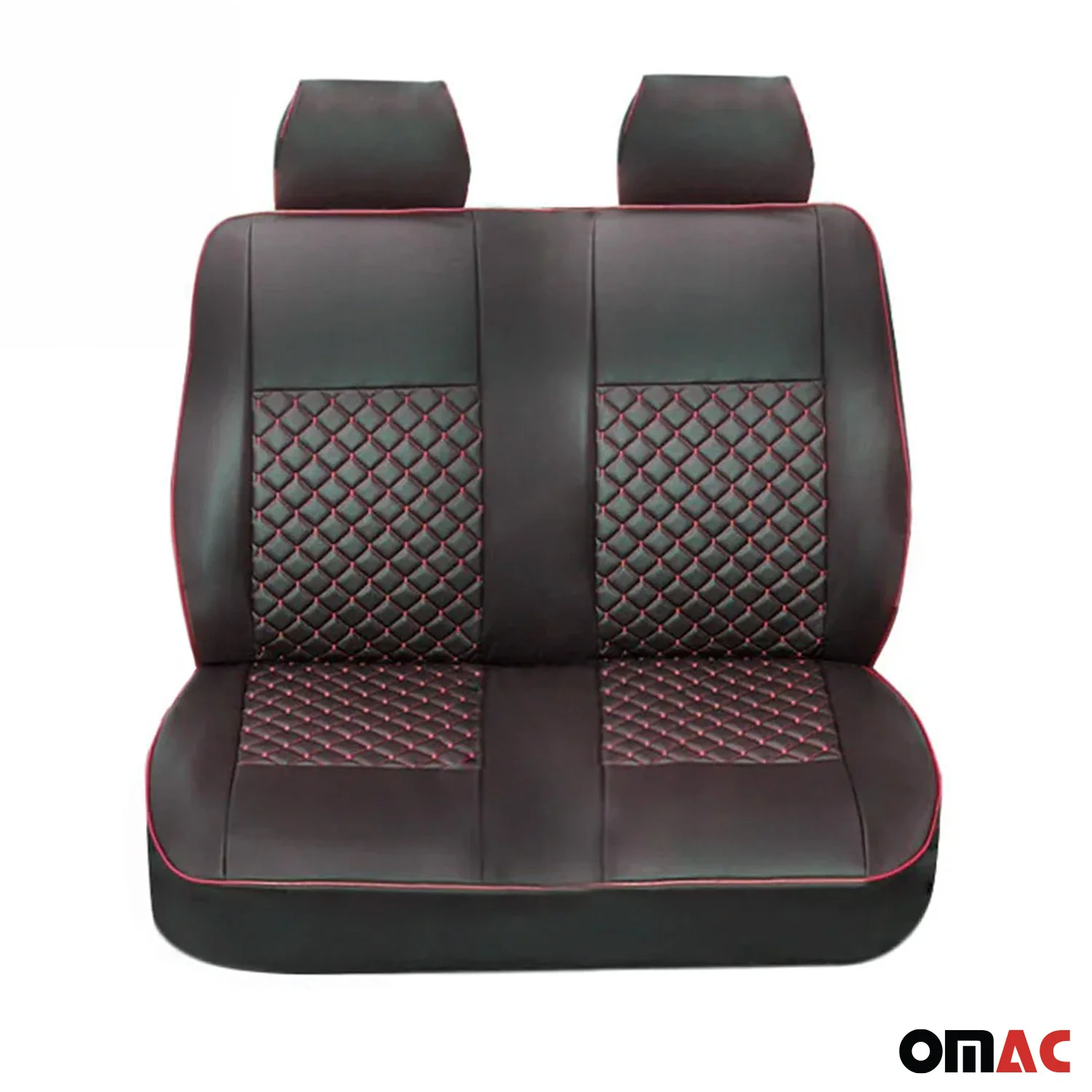 Sitzbezüge Schonbezüge für Ford Transit 2010-2013 Kunstleder Schwarz Rot 1+2 - Image 8