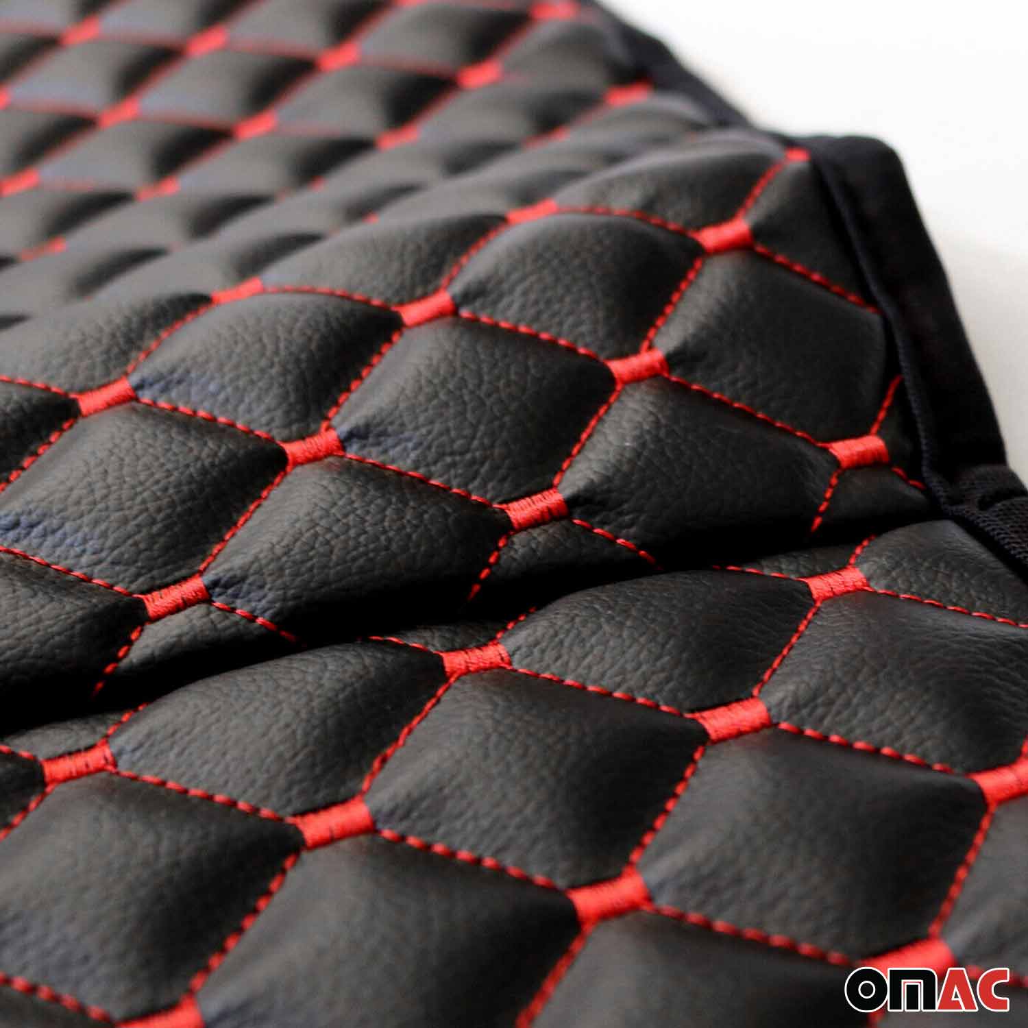 Schonbezug Sitzauflage Autositzschutz für VW ID Buzz PU-Leder Schwarz Rot 1tlg - Image 4