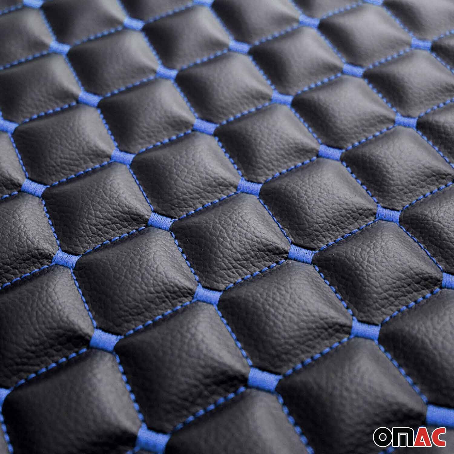Schonbezug Sitzauflage für VW Golf 8 2019-2026 Kunstleder Schwarz Blau - Image 5