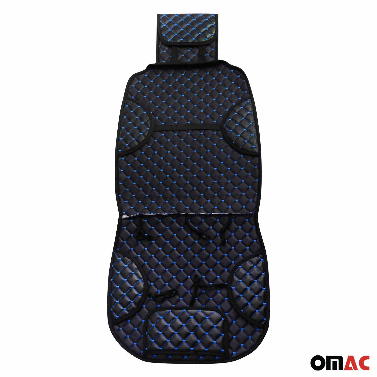Schonbezug Sitzauflage Autositzschutz für VW ID Buzz PU-Leder Schwarz Blau 1tlg - Image 9