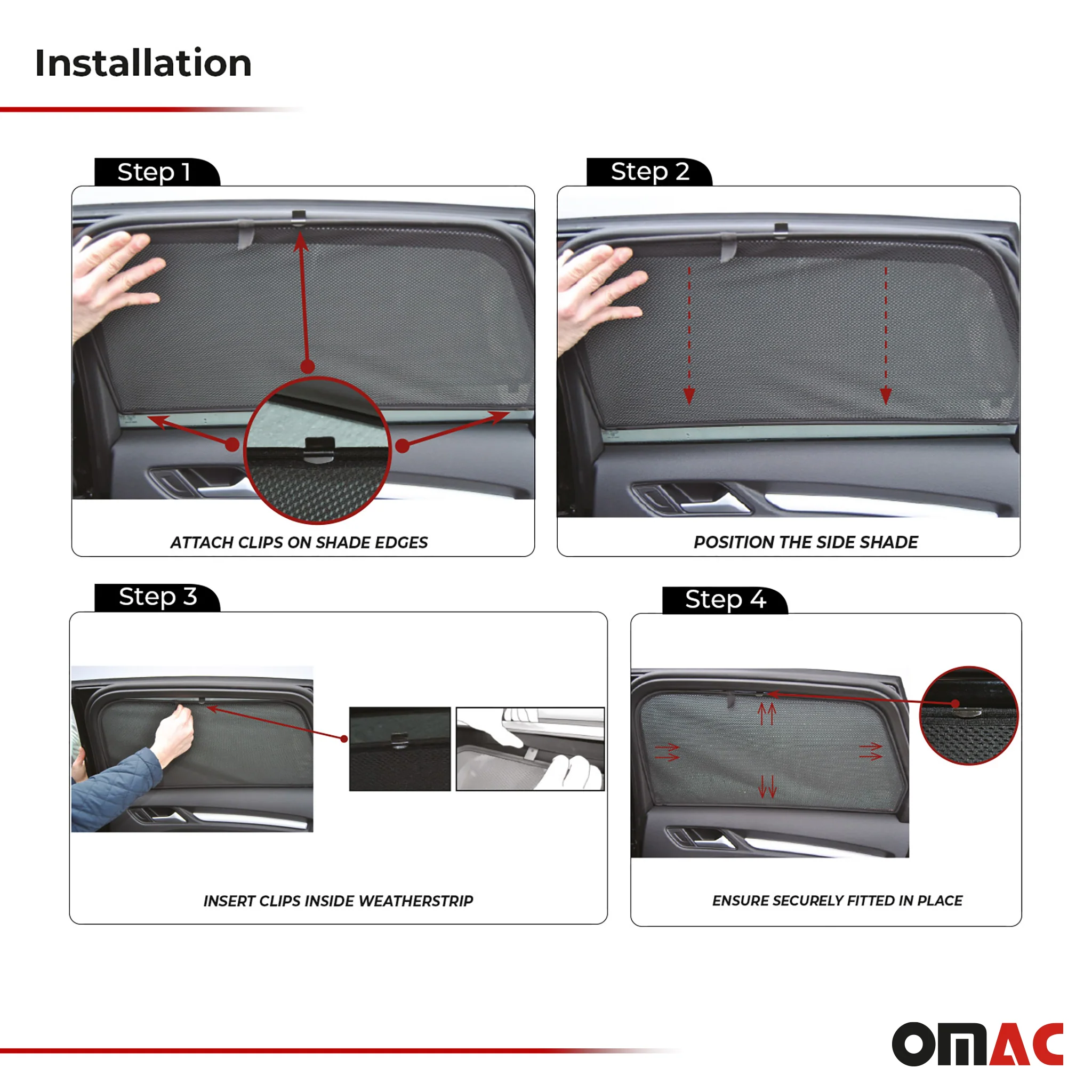 Sonnenschutz Blenden für Audi A8 D3 4E Limo 2002-2010 hintere Türen 2tlg - Image 5
