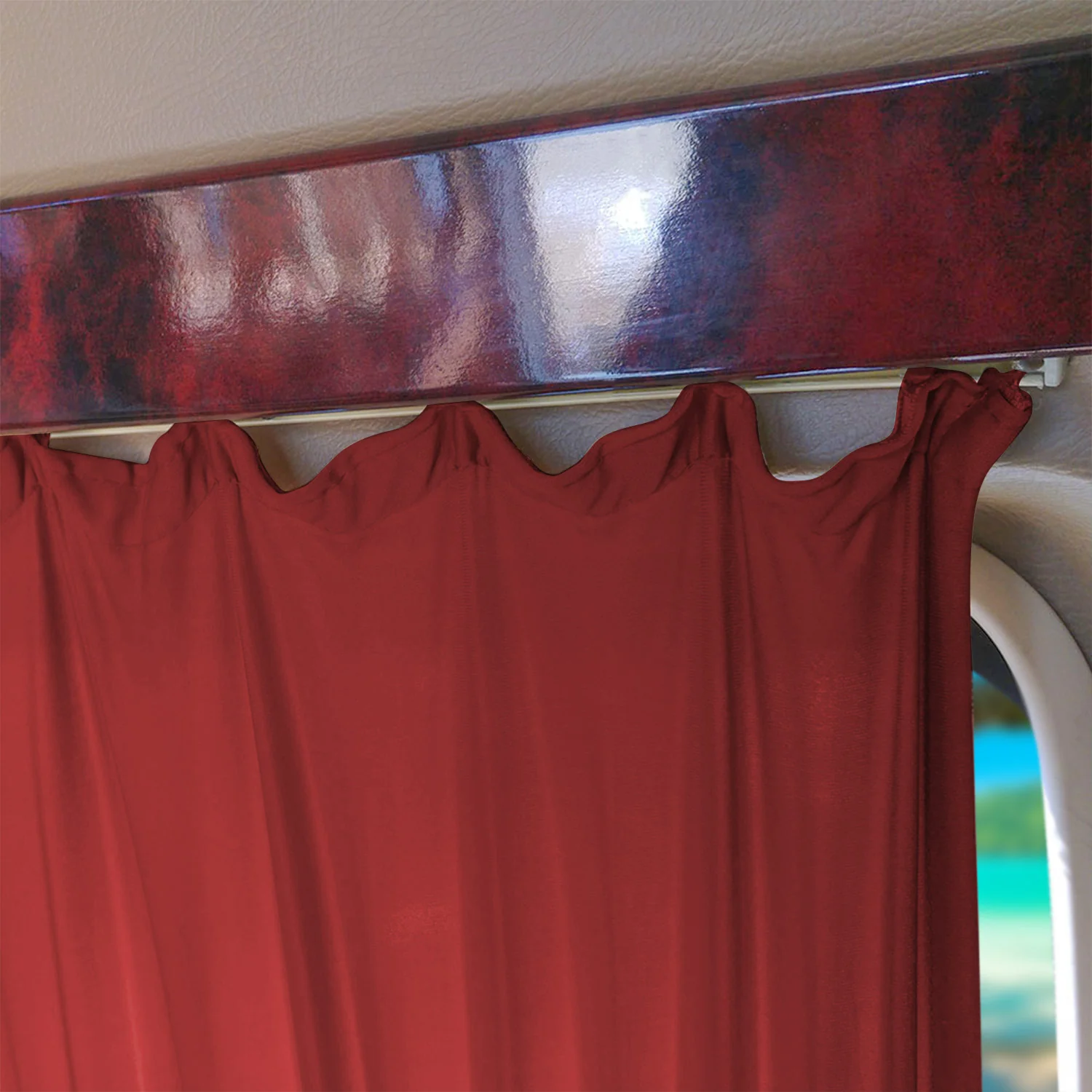 Sonnenschutz Gardinen MAß Vorhänge für Ford Transit 2006-2014 Mittel RS Rot 6x - Image 6