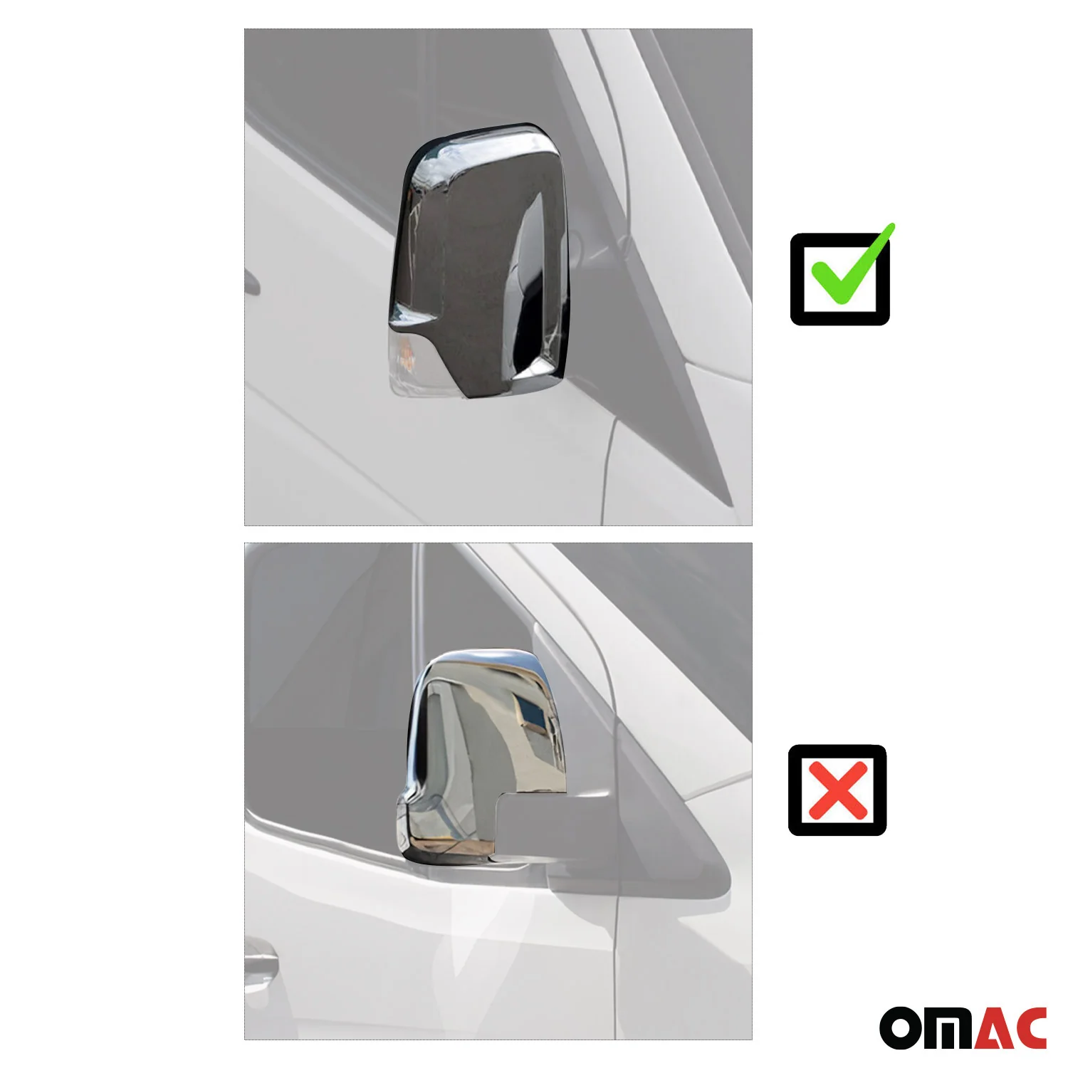 Spiegelkappen Spiegelabdeckung für VW Crafter 2006-2017 Chrom ABS Silber - Image 3