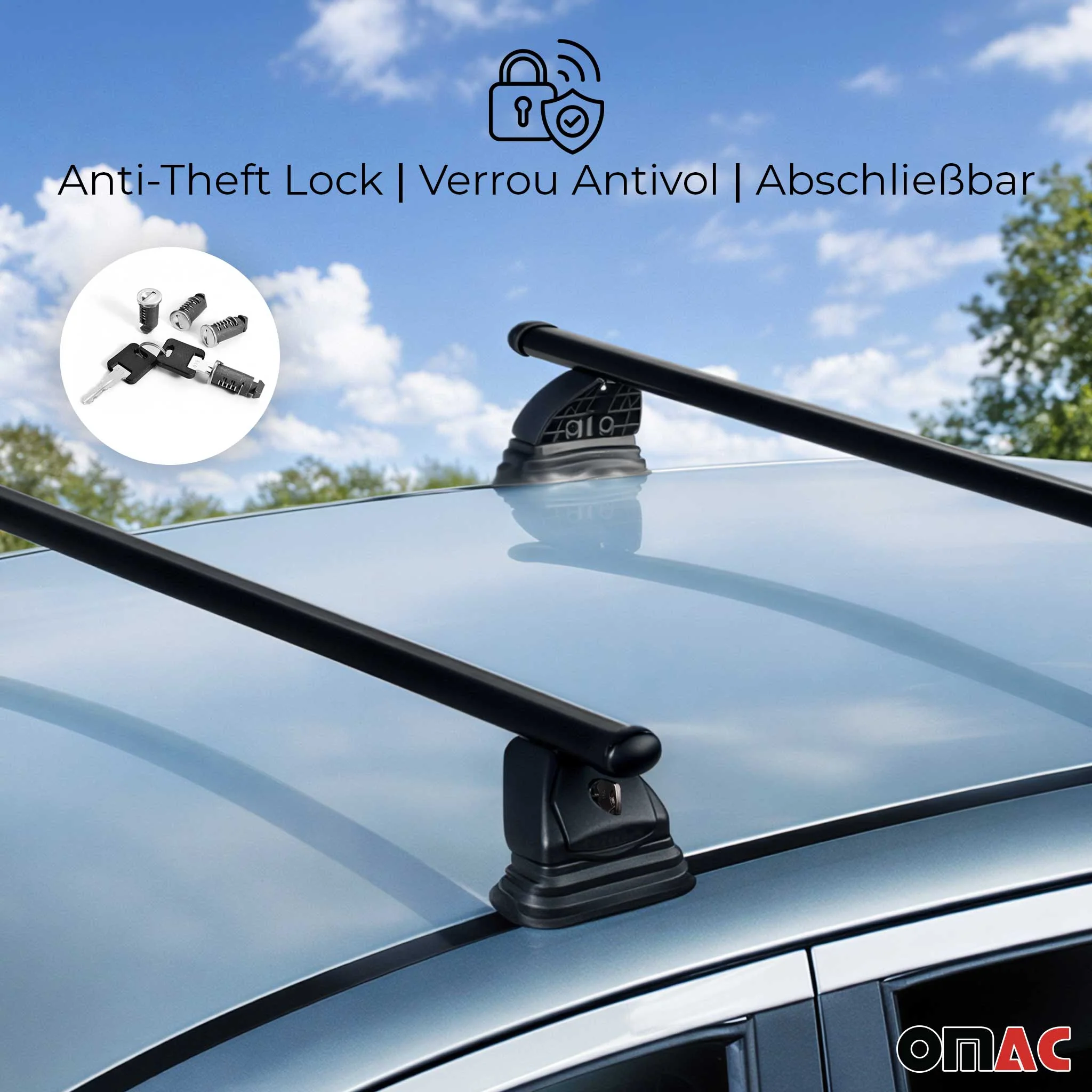 Stahl Dachträger für Bmw 3er Touring E91 2006-2012 TÜV 75 kg 2tlg Schwarz - Image 5