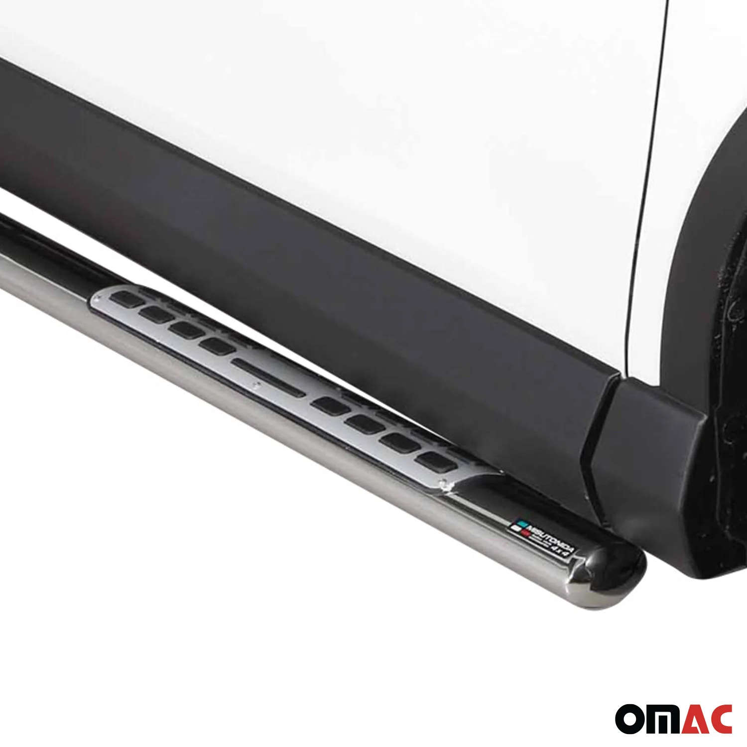 Stahl Seitenschweller Schwellerrohre für Toyota RAV4 2013-2018 Silber - Image 3