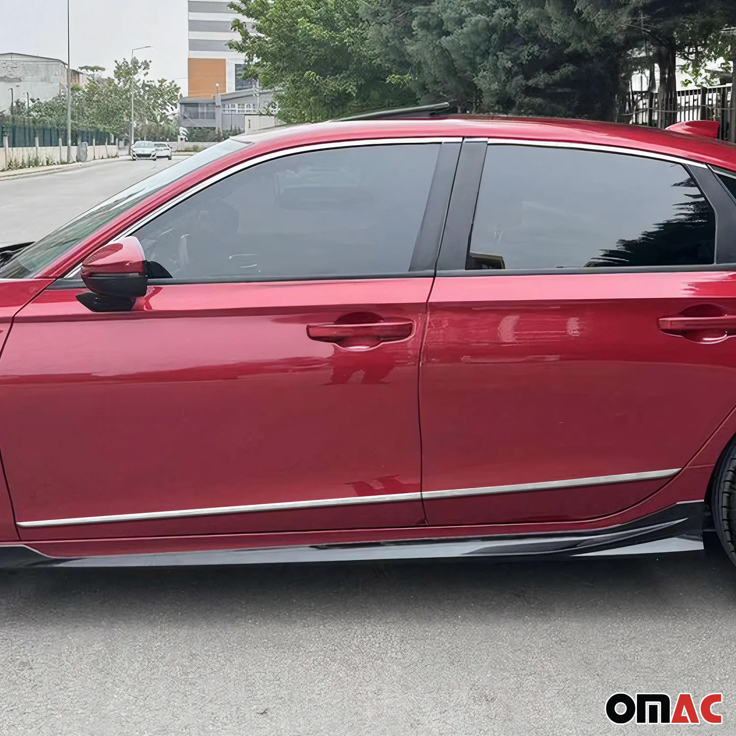 Seitentürleiste Türschutzleiste für Honda Civic Limo 5tür 2022-2026 Chrom 4x - Image 2