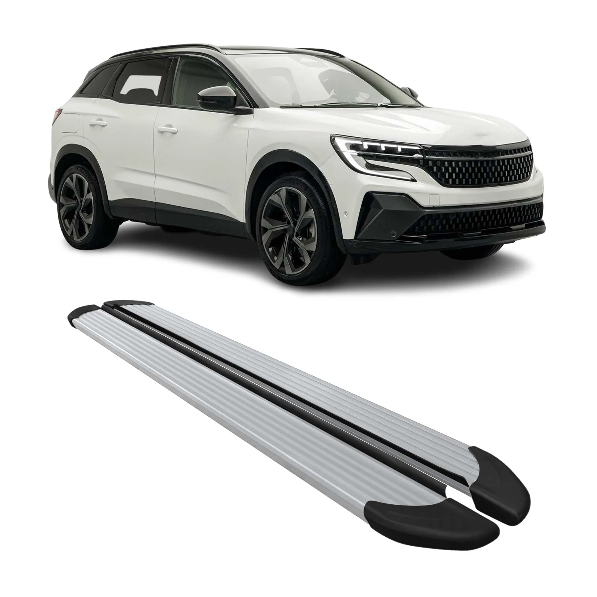 Trittbretter Seitenschweller für Renault Austral 2022-2026 Aluminium Silber 2x