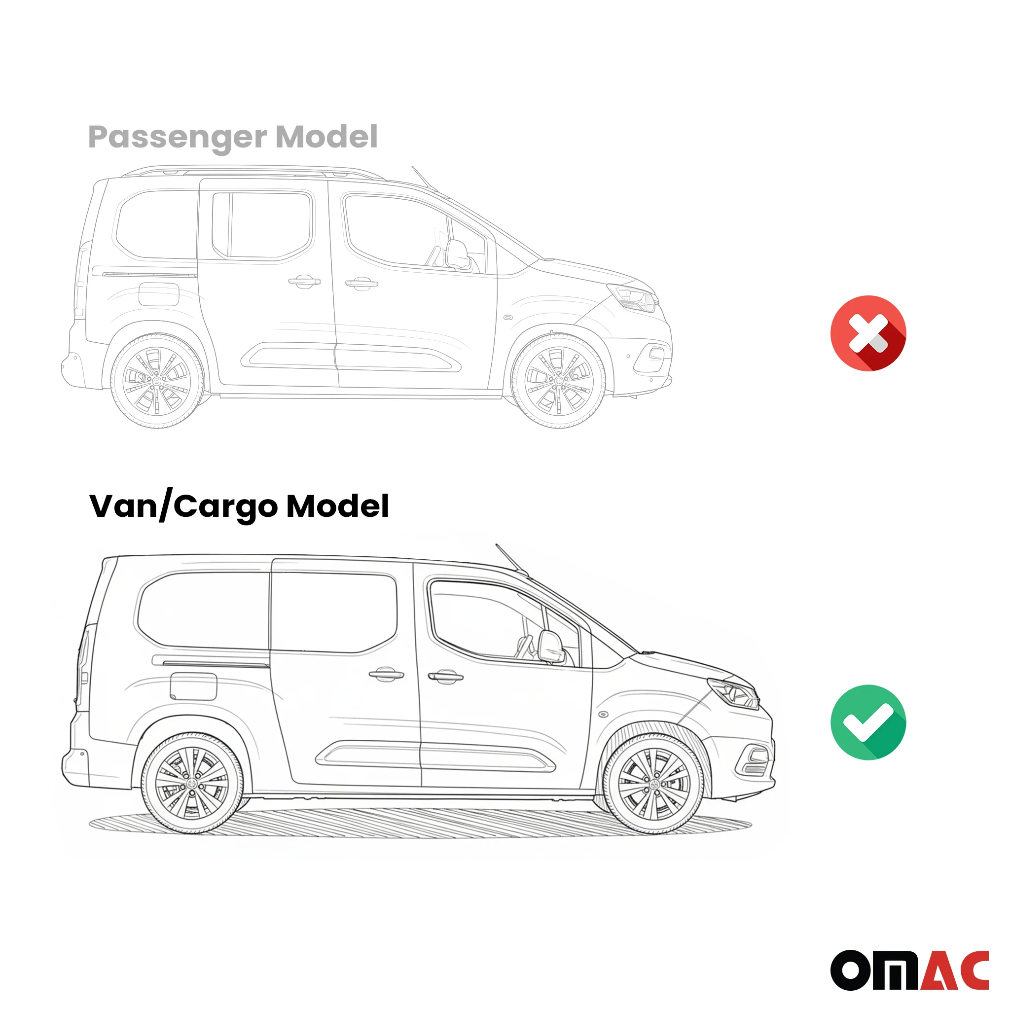 Trittbretter Seitenschweller für Toyota Proace City 2019-2026 Van L2 Schwarz 2x - Image 4
