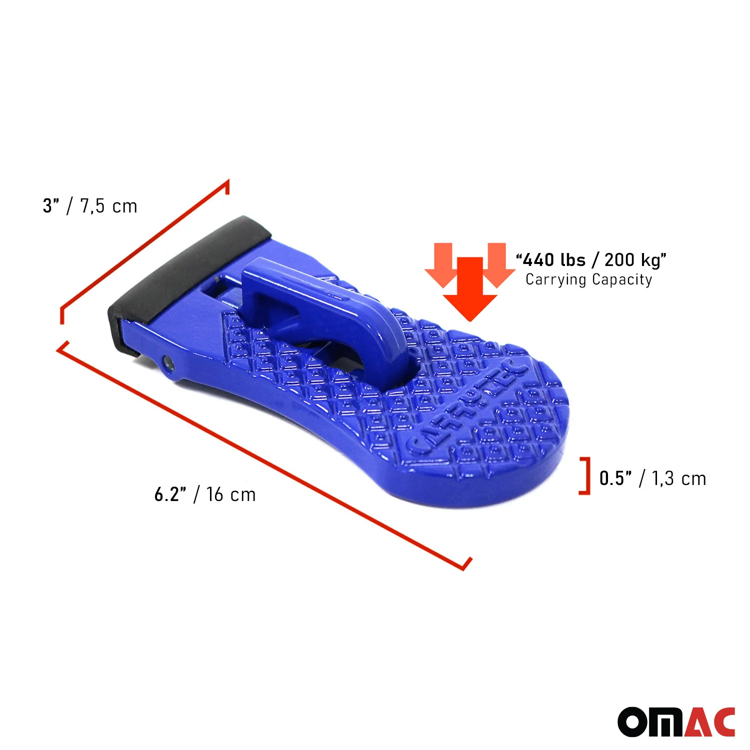 Türpedal Fußpedal Leiter Fußstütze Tür Haken Steighilfe Alu Blau - Image 3
