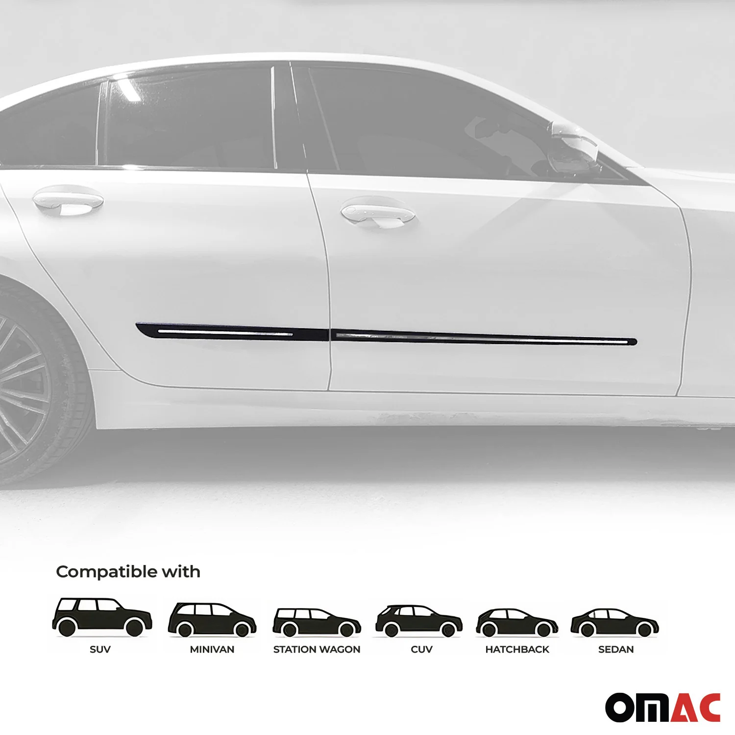 Seitentürleiste Türleisten Türschutzleisten für Toyota Auris ABS Chrom 4x - Image 7