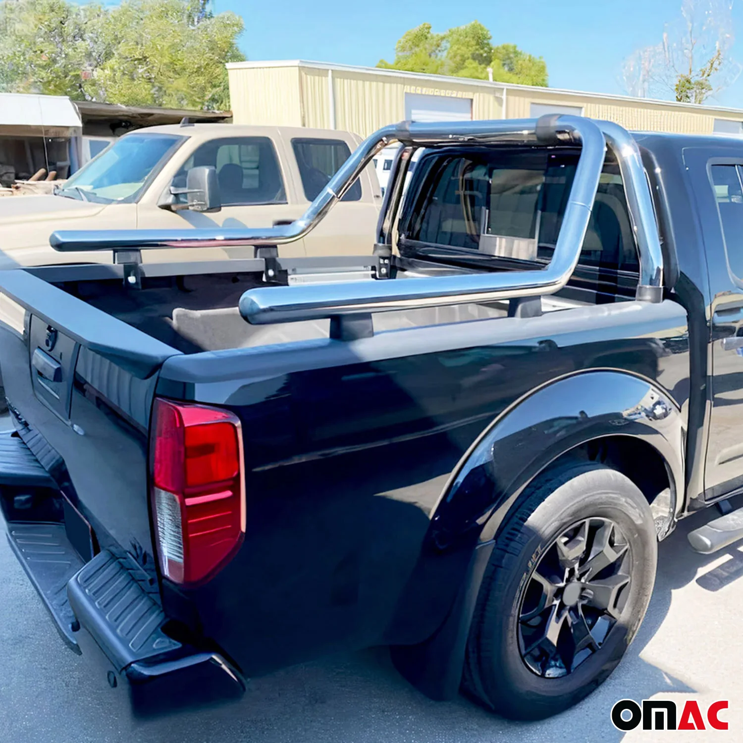 Überrollbügel Rollbar für Nissan Navara D22 1999-06 Gefärbten Stahl Ø76 Schwarz - Image 7