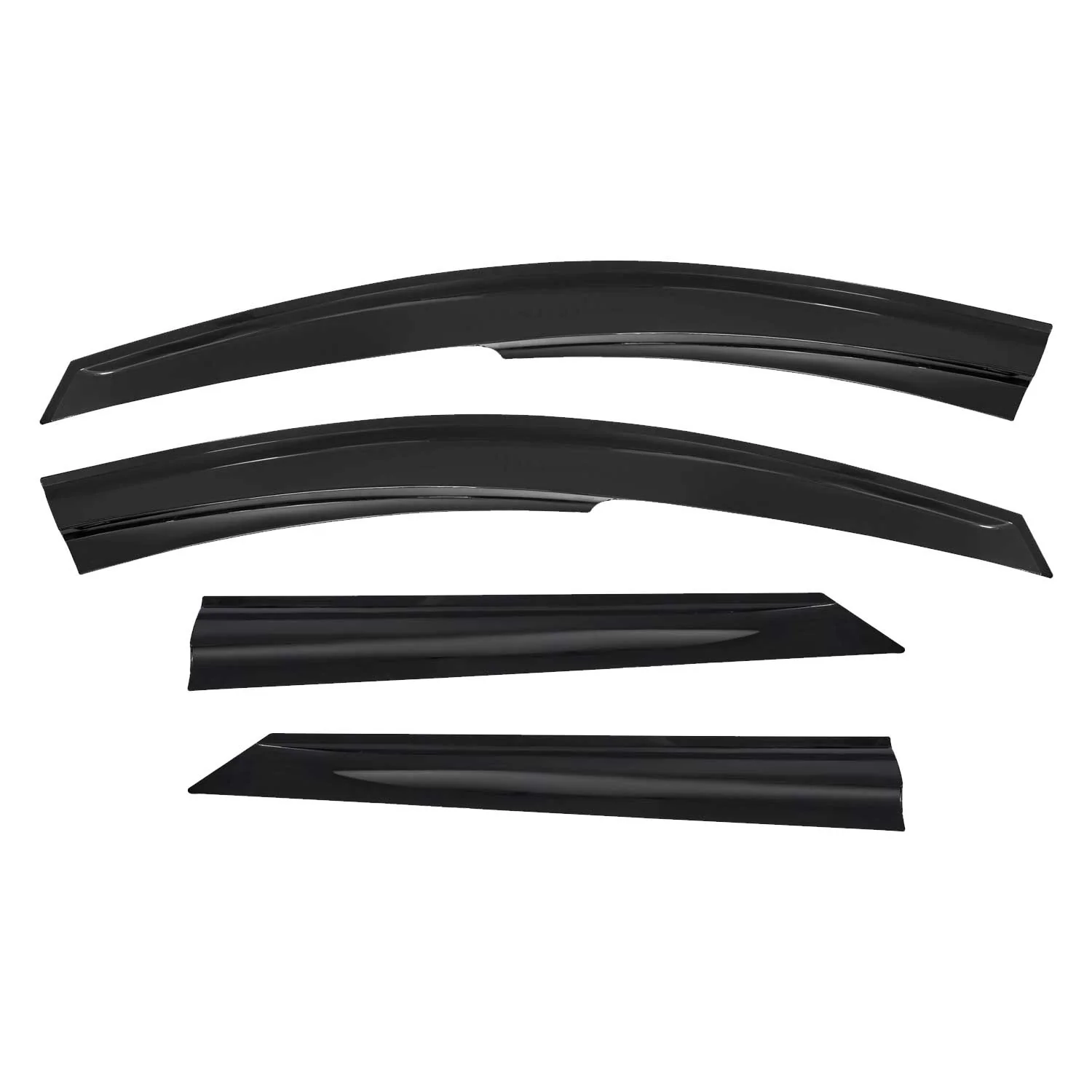 Windabweiser Regenabweiser für Dacia Logan 2004-2012 Acryl Schwarz 4 tlg - Image 2