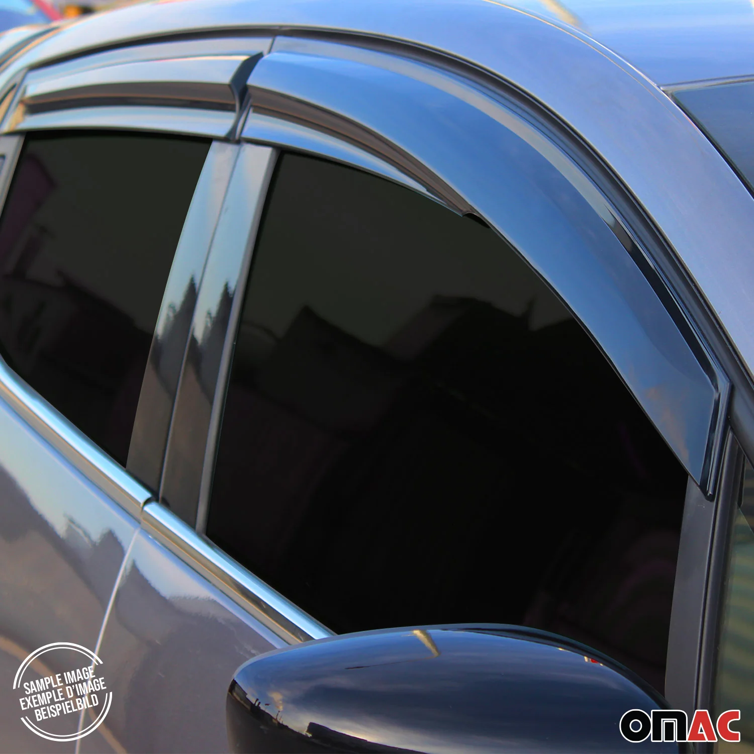 4x Windabweiser Regenabweiser für Toyota Corolla 2007-2013 Limo Acryl Dunkel - Image 8